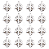 16Pcs Airplane Brooches JEWB-FH0002-34-1