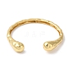 Rack Plating Brass Textured Open Cuff Bangles BJEW-S150-03G-2