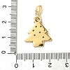 Christmas Brass Micro Pave Cubic Zirconia Pendants KK-K305-07C-02-3