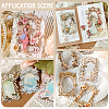 6 Sets 6 Colors Paper Self-Adhesive Lace Stickers DIY-SP0004-94-6