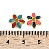 Alloy Enamel Bead Caps FIND-A049-05G-3