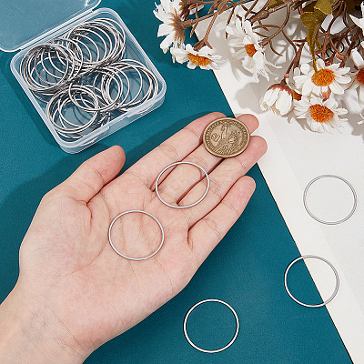 50Pcs 304 Stainless Steel Linking Ring FIND-UN0003-62-1