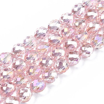 Transparent Glass Beads Strands X-EGLA-T008-14A-01-1