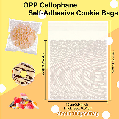 OPP Cellophane Self-Adhesive Cookie Bags OPP-WH0008-04C-1