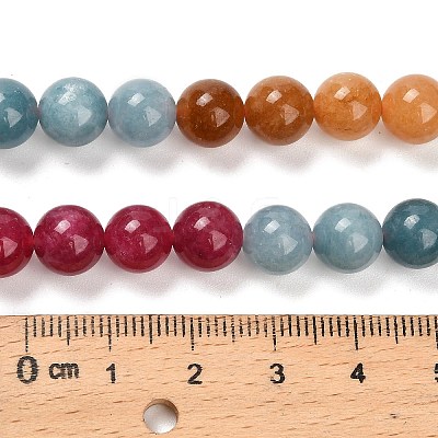 Natural White Jade Beads Strands X-G-Z097-A01-8mm-C-1