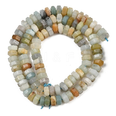 Natural Flower Amazonite Beads Strands G-G317-A30-3X6MM-1