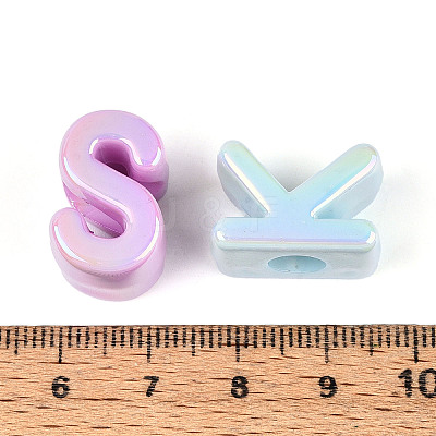 Luminous & UV Plating Opaque Acrylic European Beads PACR-T017-11M-1