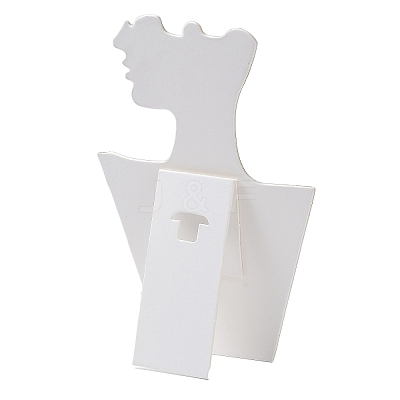 Cardboard Covered with Velvet Necklace & Earring Display Stands ODIS-Q041-04A-01-1