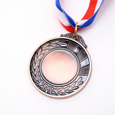Sports Medal Zinc Alloy Pendant Cabochon Settings PALLOY-WH0071-13R-1