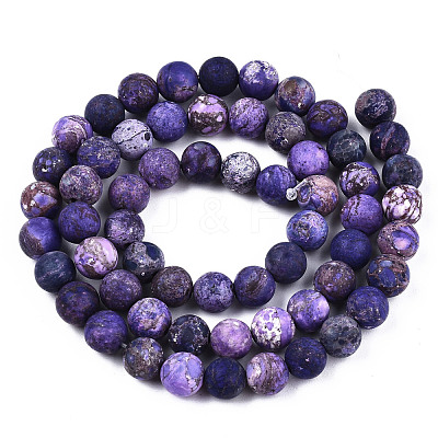Natural American Turquoise Beads Strands G-S373-005A-6mm-1