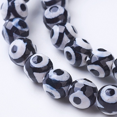 Tibetan Style dZi Beads G-G752-05-8mm-1