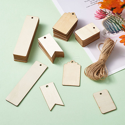Unfinished Wood Big Pendants WOOD-TA0002-27-1