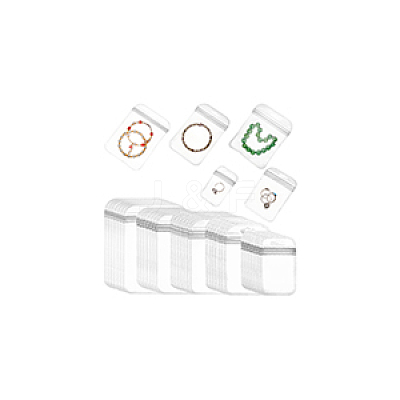 250Pcs 5 Styles Transparent Plastic Resealable Packaging Bags OPP-NB0001-03-1