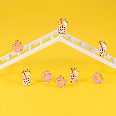 8Pcs 2 Style Brass Enamel Pendants KK-LS0001-33-1