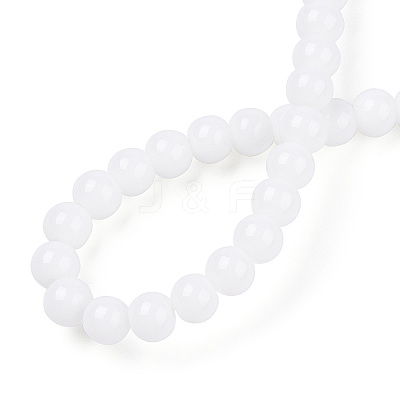 Opaque Solid Color Glass Beads Strands LS-GLAA-T032-P4mm-02-1