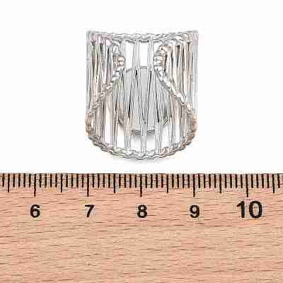 304 Stainless Steel Cuff Rings Ring Components SA-CBA098D-01P-C-1
