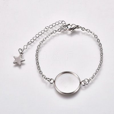 304 Stainless Steel Bracelet Making STAS-WH0014-23P-1