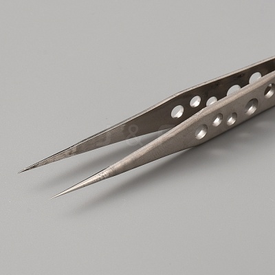 Stainless Steel Fine Ponited Tweezers TOOL-WH0125-46B-1