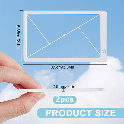 2Pcs Golden Ratio Plastic Fibonacci Composition View Finder AJEW-DR0001-85B-1