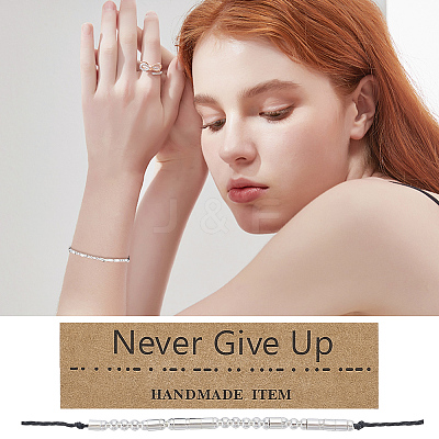 DIY Morse Code Bracelets Making Kits DIY-UN0008-18S-1