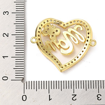 Brass Micro Pave Clear Cubic Zirconia Mama Connector Charms FIND-Z041-12D-1