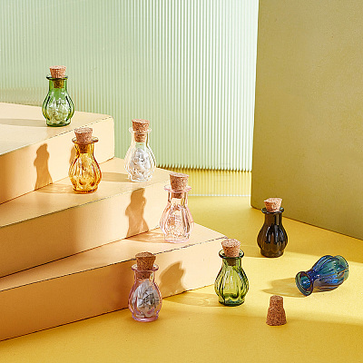8Pcs 8 Colors Miniature Glass Bottles GLAA-PH0002-58-1