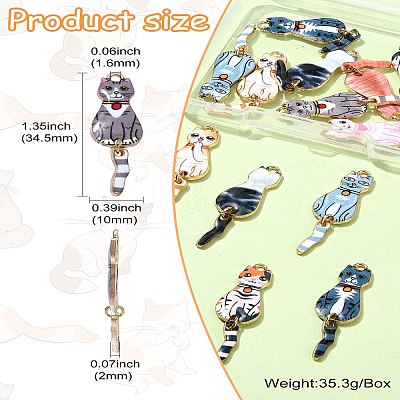 18Pcs 9 Colors Alloy Pendants FIND-CJ0002-11-1