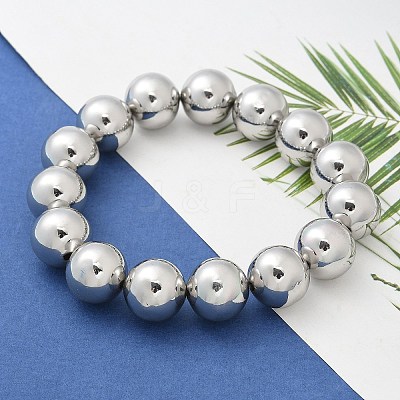 Brass Beaded Sretch Bracelets for Women BJEW-G736-13P-1