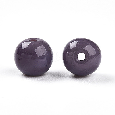 Opaque Solid Color Glass Beads GLAA-N007-8mm-A07-1