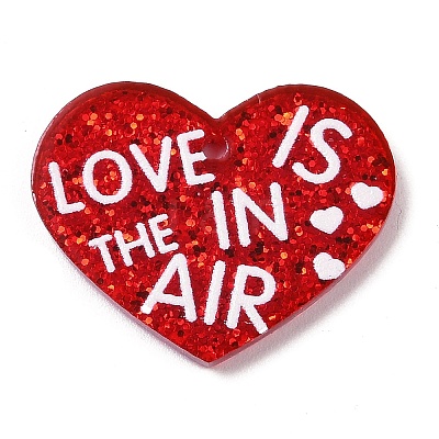 Valentine's Day Printed Opaque Acrylic Pendants FIND-D283-11A-1