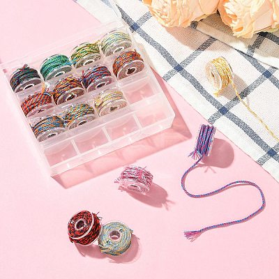 16 Rolls 16 Colors Hand Rubbed Cotton Thread Sets ST-CJ0042-001-1