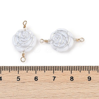 Opaque Acrylic Links Connector Charms KK-K296-07B-G-1