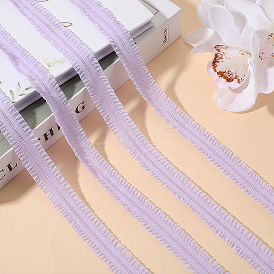 Polyester Ruffled Elastic Cord EW-WH0015-02F-1