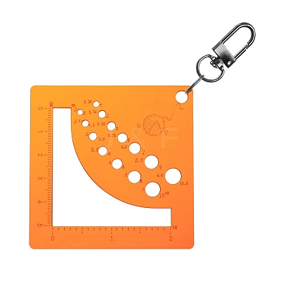 Creative Transparent Acrylic Knitting Needle Measuring Ruler PW-WG538E0-01-1