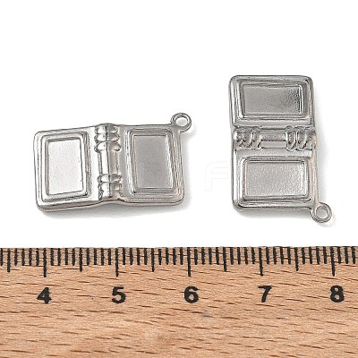304 Stainless Steel Pendant Cabochon Settings SA-CBAE5AC-23P-1