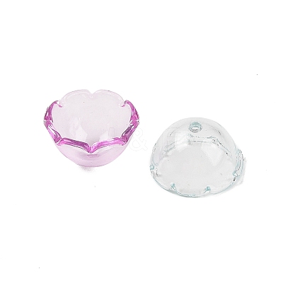 UV Plating Acrylic Bead Caps X-OACR-Z020-17-1