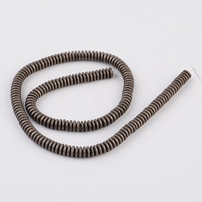 Electroplate Non-magnetic Synthetic Hematite Beads Strands X-G-L436-04B-1