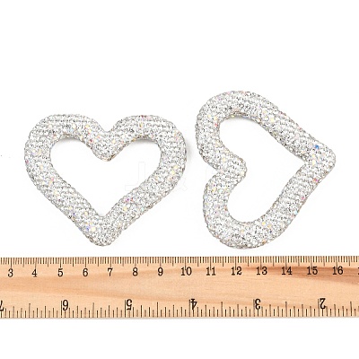 Handmade Polymer Clay Rhinestone Linking Rings CLAY-H009-04A-1