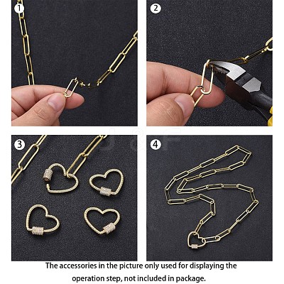 Soldered Brass Paperclip Chains CHC-G005-12G-1