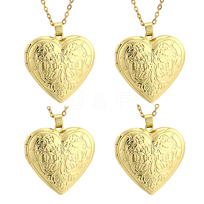 4Pcs Brass Heart Locket Pendants NJEW-ME0001-19-1