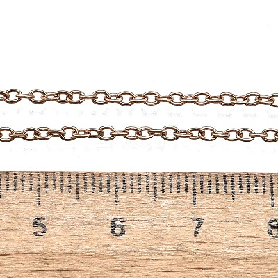 304 Stainless Steel Cable Chain Necklace Making STAS-P045-01RG-A-1