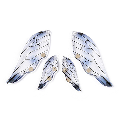 Transparent Epoxy Resin Pave Rhinestone Big Pendants RESI-TAC0021-97B-1
