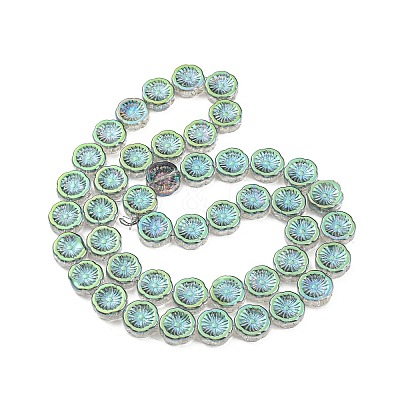 Electroplate Glass Beads Strands EGLA-G037-10A-1