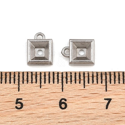 304 Stainless Steel Charm Rhinestone Settings SA-CBAC865-07E-P-1