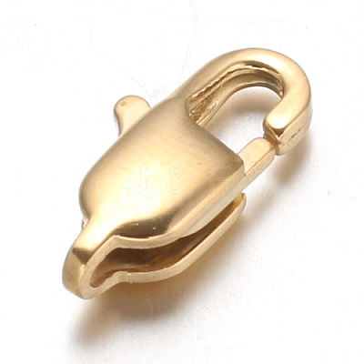 Ion Plating(IP) 304 Stainless Steel Lobster Claw Clasps X-STAS-F094-05D-G-1