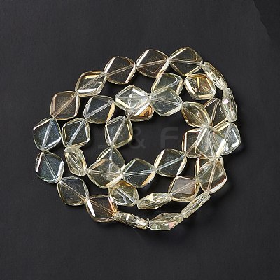 Electroplate Glass Beads Strands EGLA-L032-FR04-1