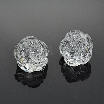 Transparent Clear Frosted Acrylic Beads PL713Y-1-1