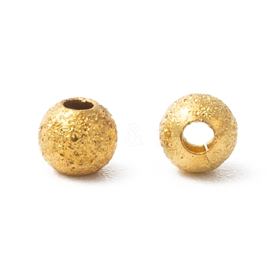 Brass Textured Beads KK-EC247-M-1