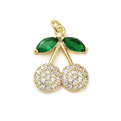 Brass Micro Pave Cubic Zirconia Pendants KK-L229-02G-01-1