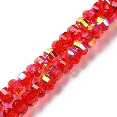 Transparent Electroplate Glass Beads Strands GLAA-Q099-H01-10-1